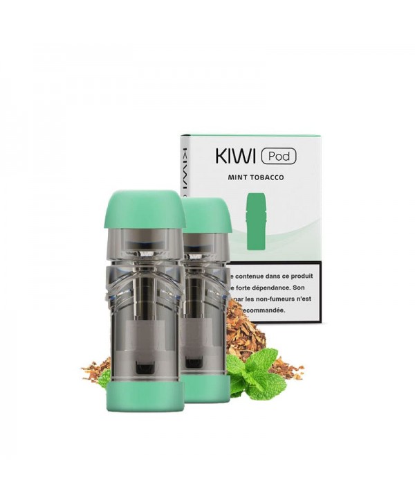 Pack 2 Cartouches Mint Tobacco Pod Kiwi