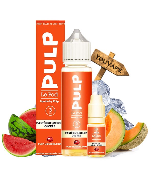 Pastèque Melon Givrés 50ml + Booster Pod Liquide